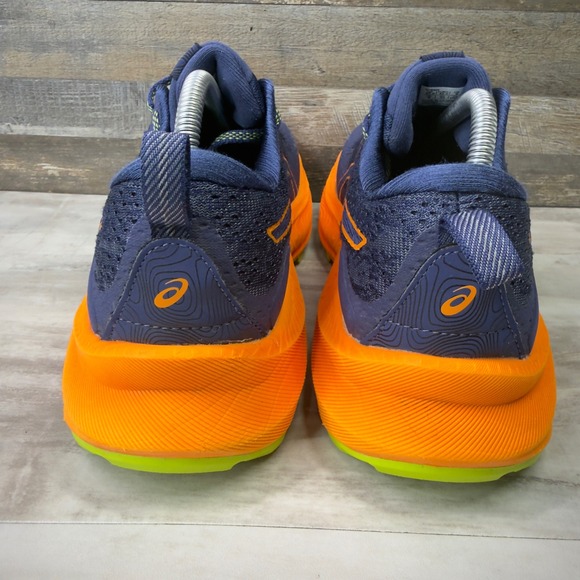 Asics Trabuco Max 2 Mens Size 9 Trail Running Shoes Navy Orange 1011B606 EUC - Picture 8 of 16